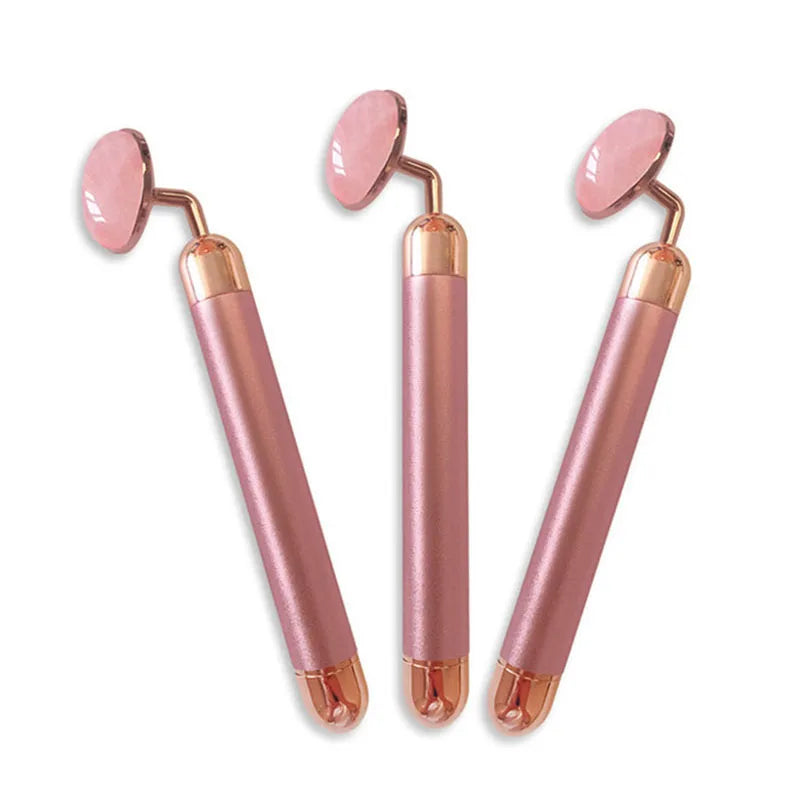 Electric Rose Quartz Roller & Face Massager